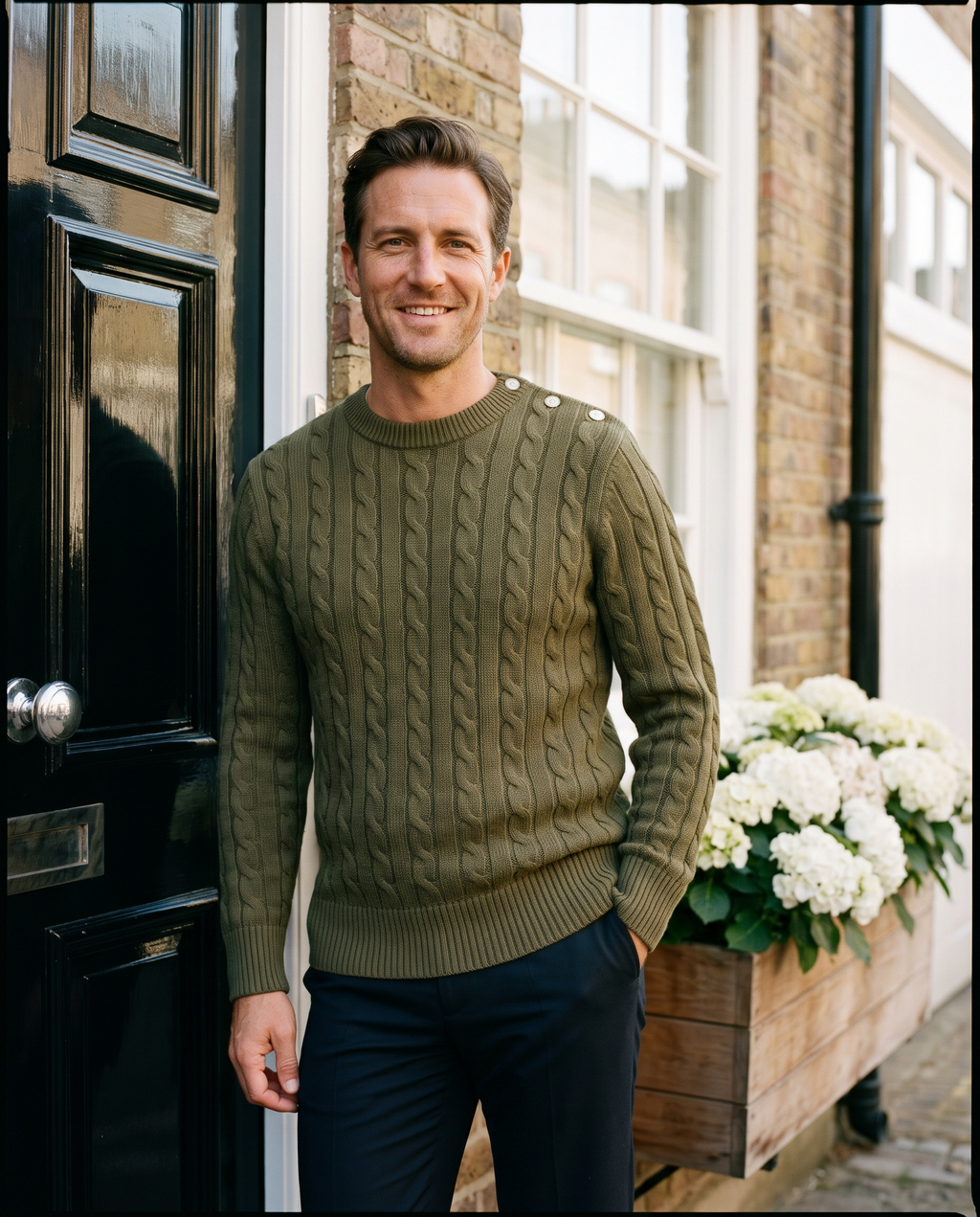 Chelsea Olive Crewneck