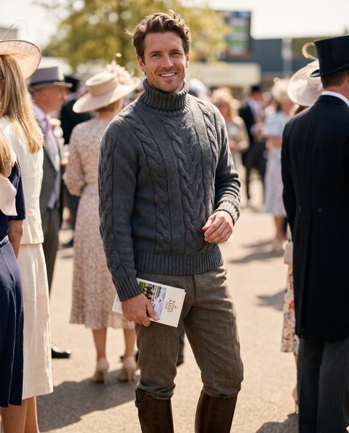 Ascot Charcoal Rollneck