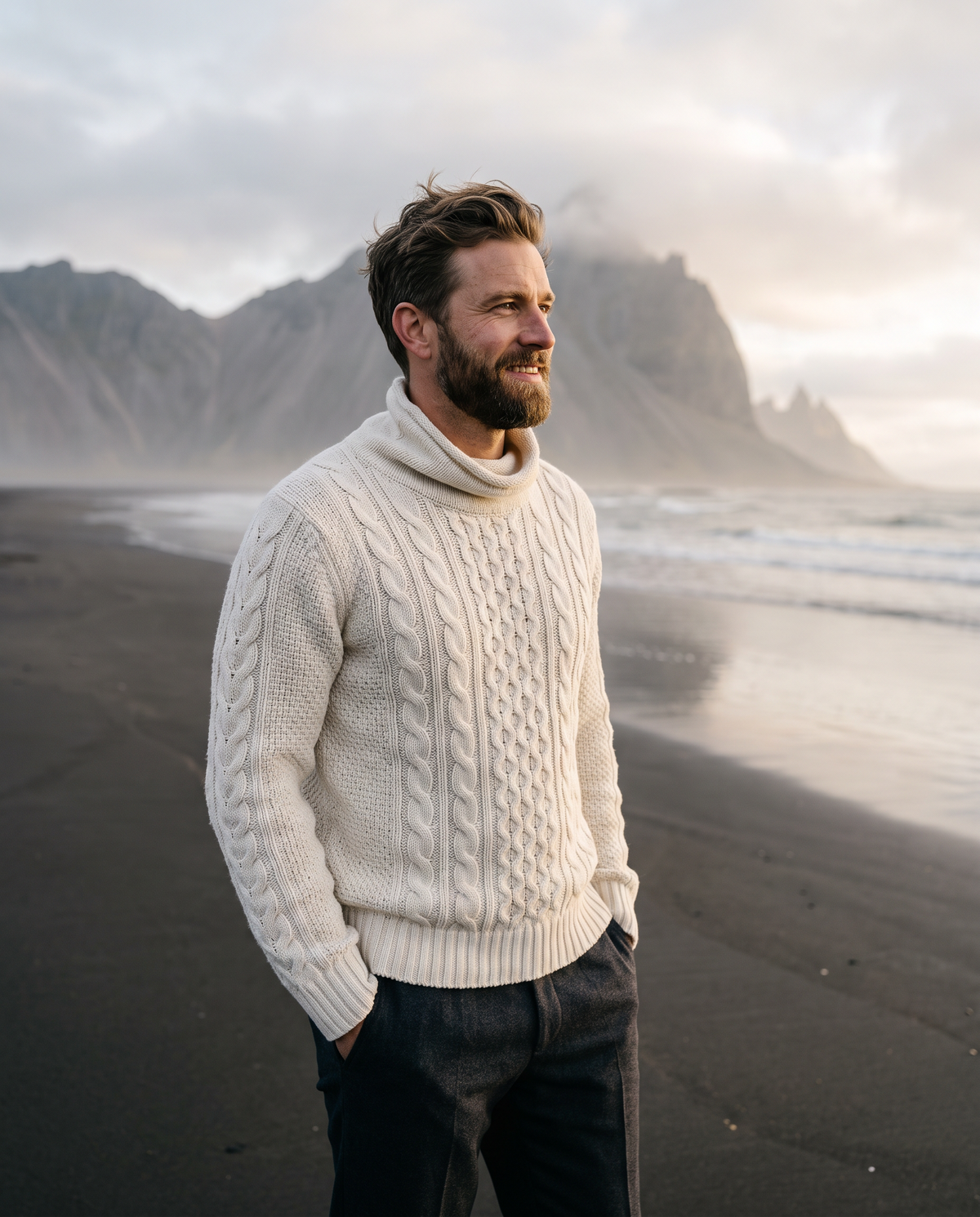 Sterling Ivory Rollneck