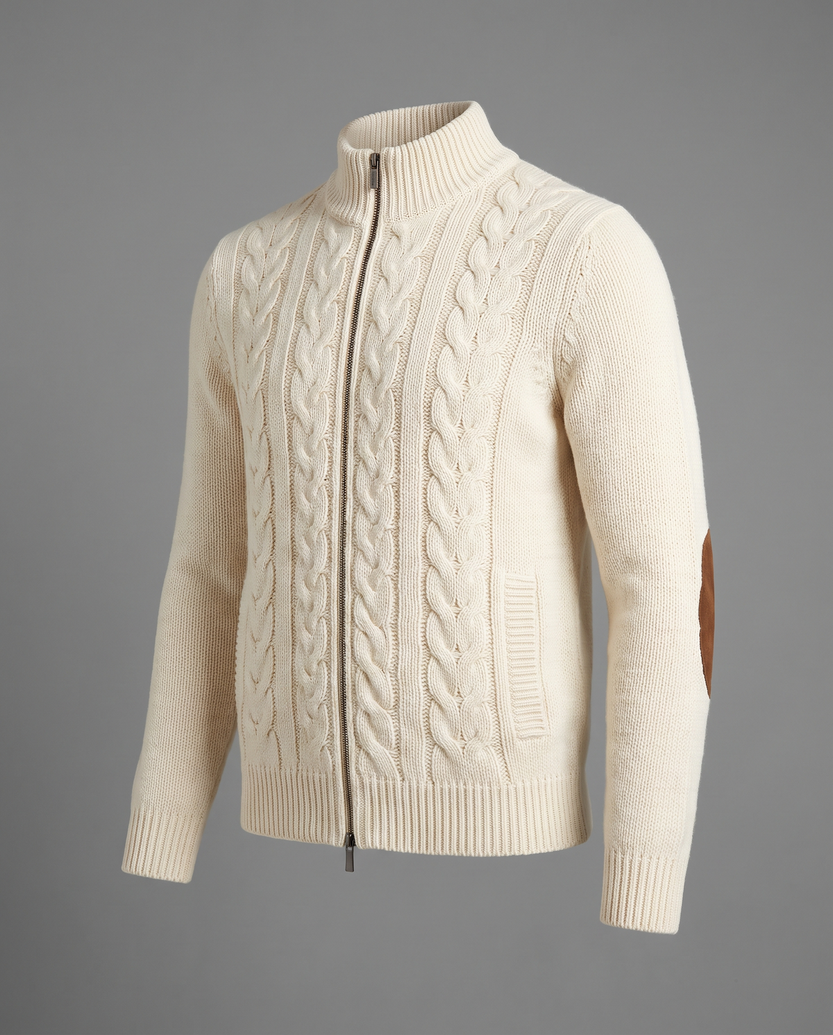 Rockefeller Cream Zip Cardigan