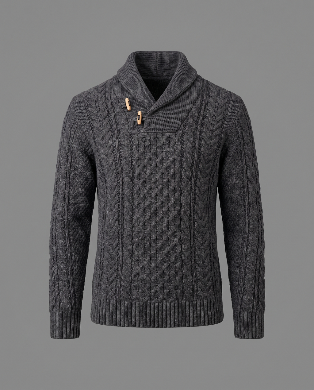 Belgrave Charcoal Shawl Collar