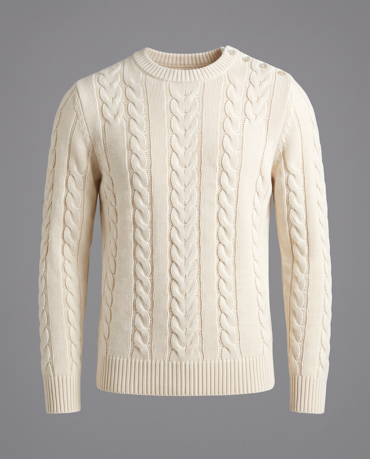 Westminster Ivory Cable Crewneck